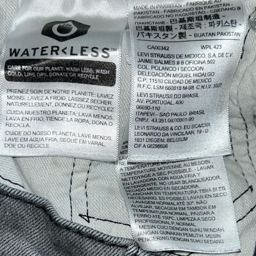 Levi's Men's Charcoal Gray Slim Jeans 👖 5 pockets for your gear ⚙️ stretch!